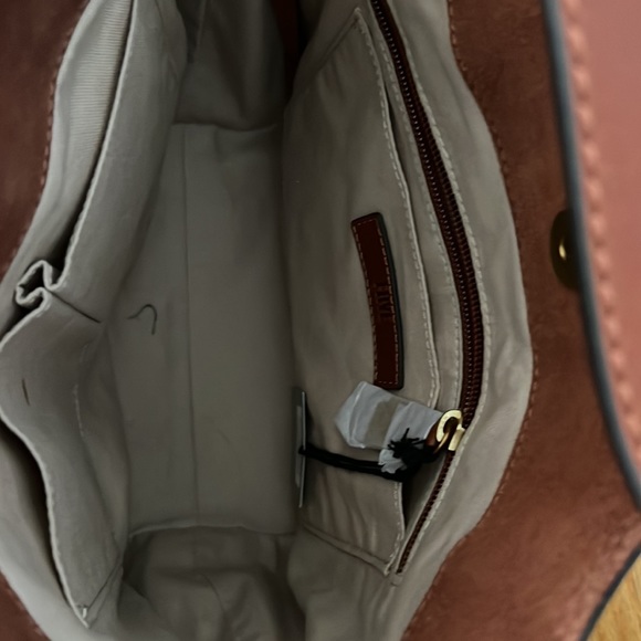 NWT- Frye Leather Side Pocket Hobo bag in Cognac - Picture 4 of 7